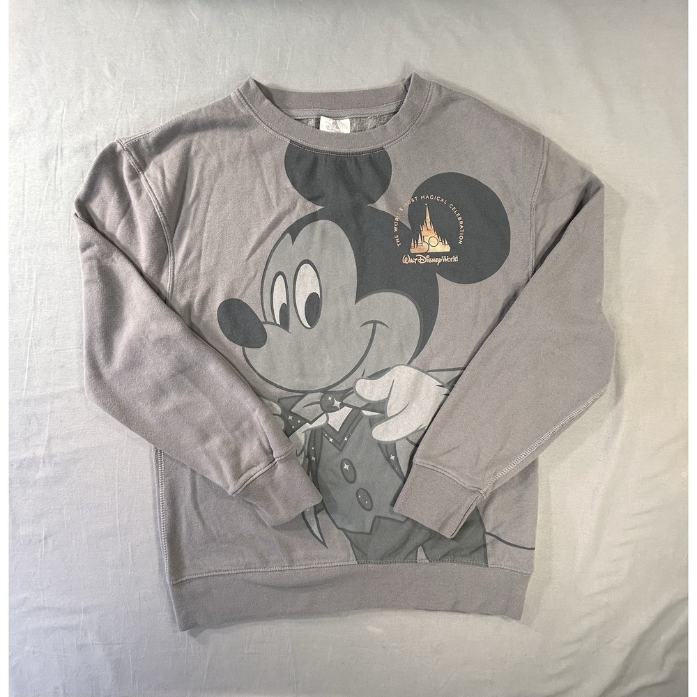 Disney Parks Mickey Mouse Walt Disney World 50th Sweatshirt Womens XS